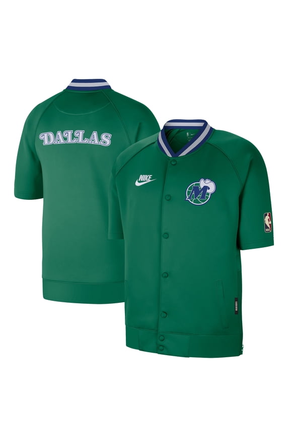 Men's Nike Green Dallas Mavericks Classic Edition Hardwood Classics Authentic On-Court Game Full-Zip Jacket