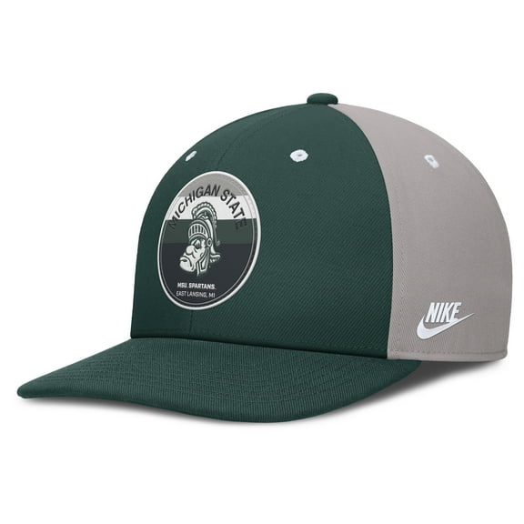 Men's Nike Green/Gray Michigan State Spartans Prep Pro Performance Snapback Hat