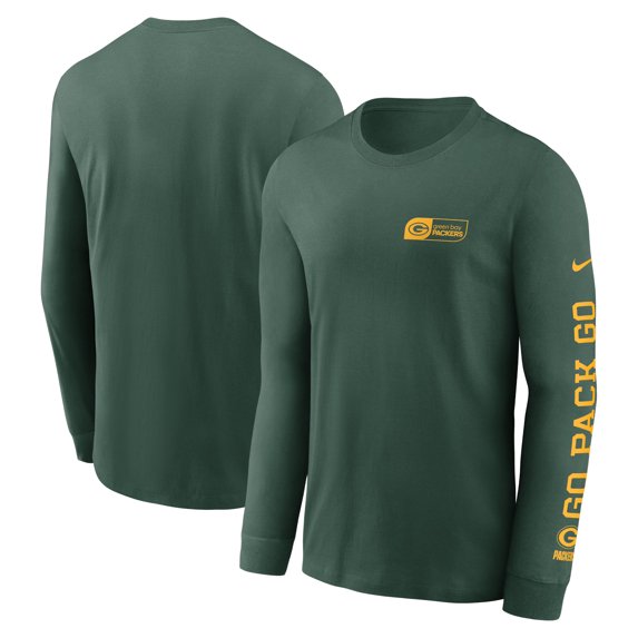 Men's Nike Green Green Bay Packers All Out Long Sleeve T-Shirt
