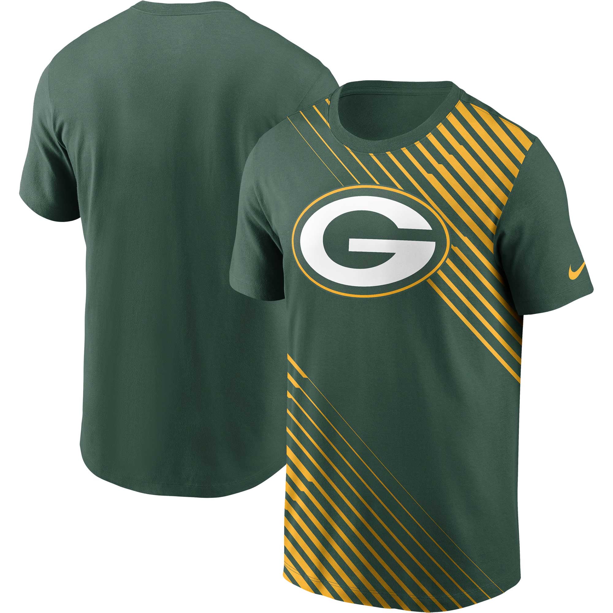 Men's Nike Green Green Bay Packers Yard Line Fashion Asbury T-Shirt ...