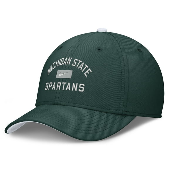 Men's Nike Green Michigan State Spartans Primetime Rise Swoosh Flex Hat