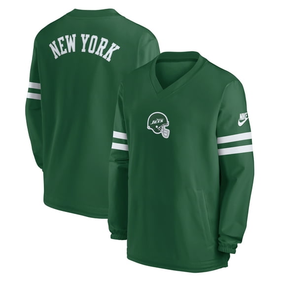 Men's Nike  Green New York Jets 2023 Sideline V-Neck Pullover Windshirt