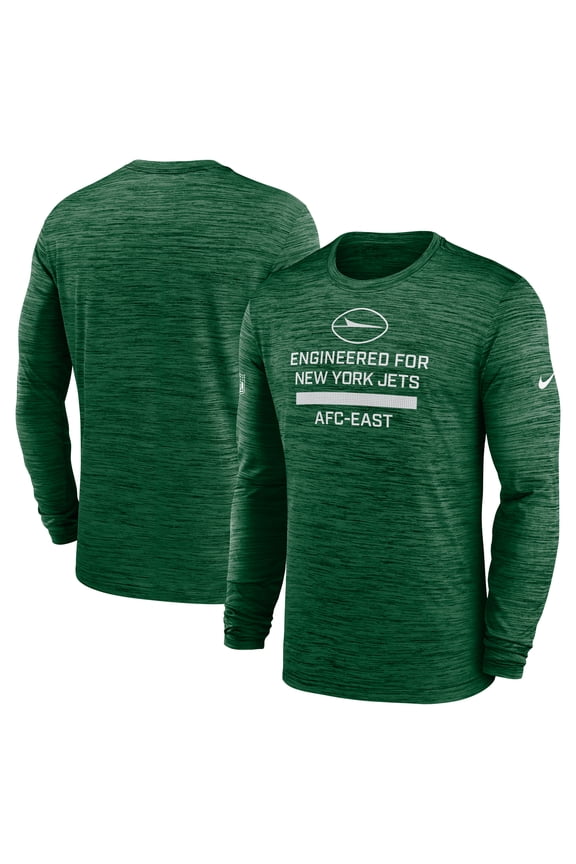 Men's Nike Green New York Jets Sideline Velocity Performance Long Sleeve T-Shirt