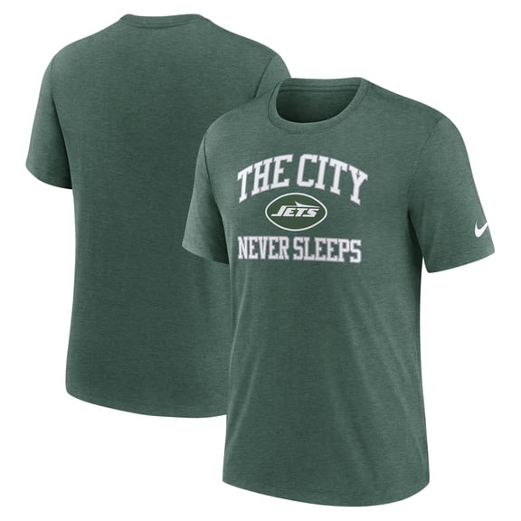 Men's Nike Green New York Jets The City-Never Sleeps Tri-Blend T-Shirt