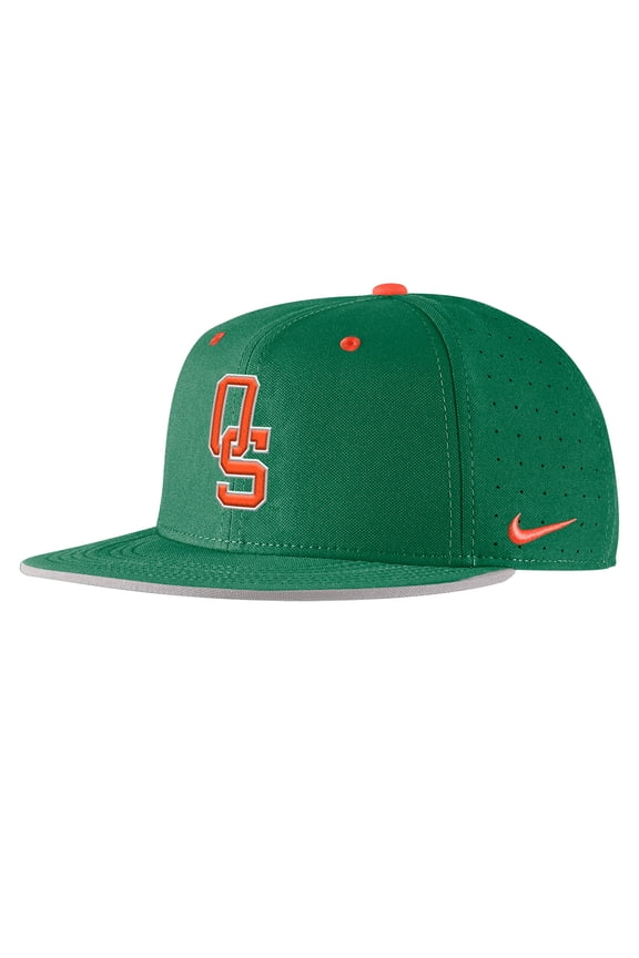 Men's Nike Green Oklahoma State Cowboys 2025-On-Field True Performance Baseball Fitted Hat