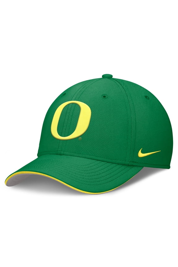 Men's Nike Green Oregon Ducks 2026 Dugout Coaches Dri-FIT Rise Swoosh Flex Hat