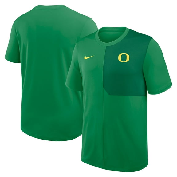Men's Nike Green Oregon Ducks 2025 Sideline UV Dri-FIT Coach Shirt