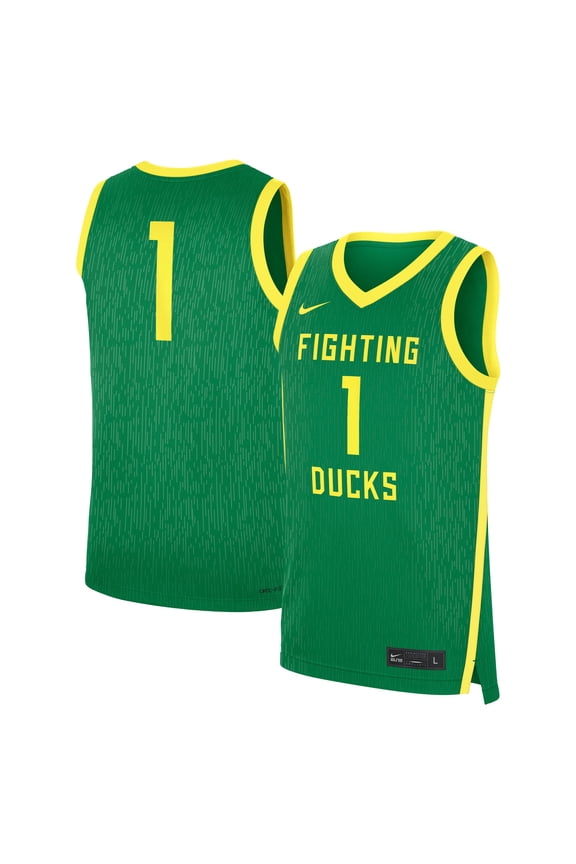 Men's Nike Green Oregon Ducks Road Replica Basketball Jersey