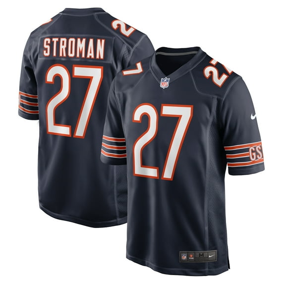 Men's Nike Greg Stroman Navy Chicago Bears Team Game Jersey