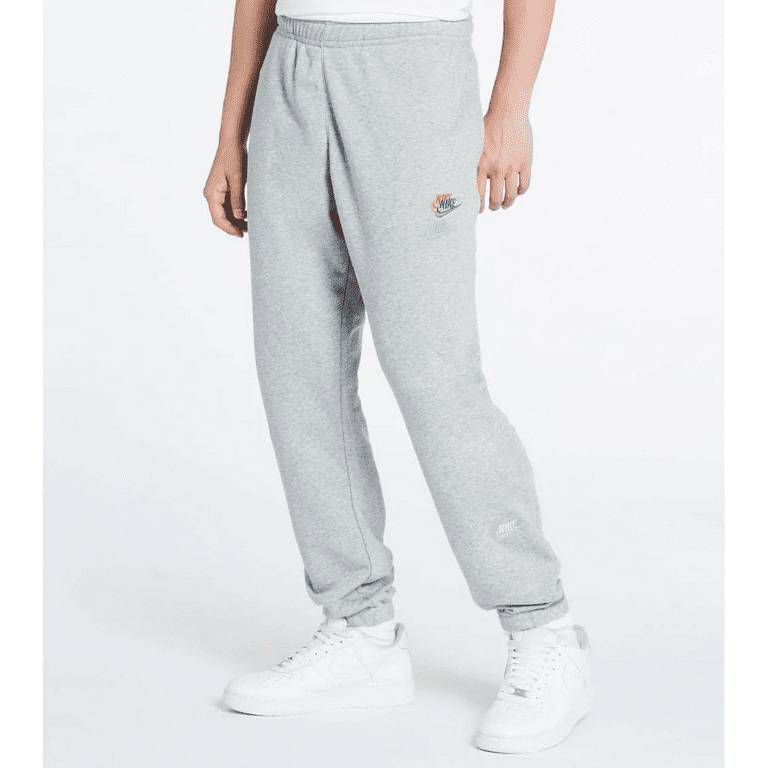 Men s Nike Grey Sportswear Essential French Terry Pants DD4676 063 S Walmart