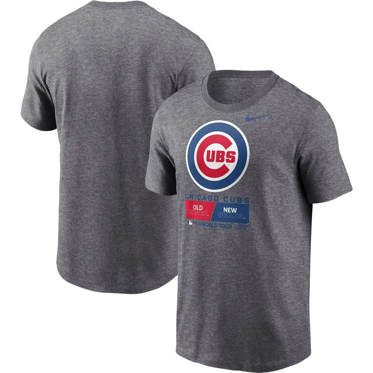 Men s Nike Heather Charcoal Chicago Cubs 2023 MLB World Tour