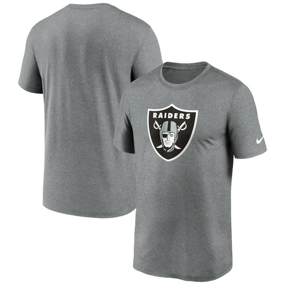 Men's Nike Heather Charcoal Las Vegas Raiders Primetime Legend Logo Performance T-Shirt