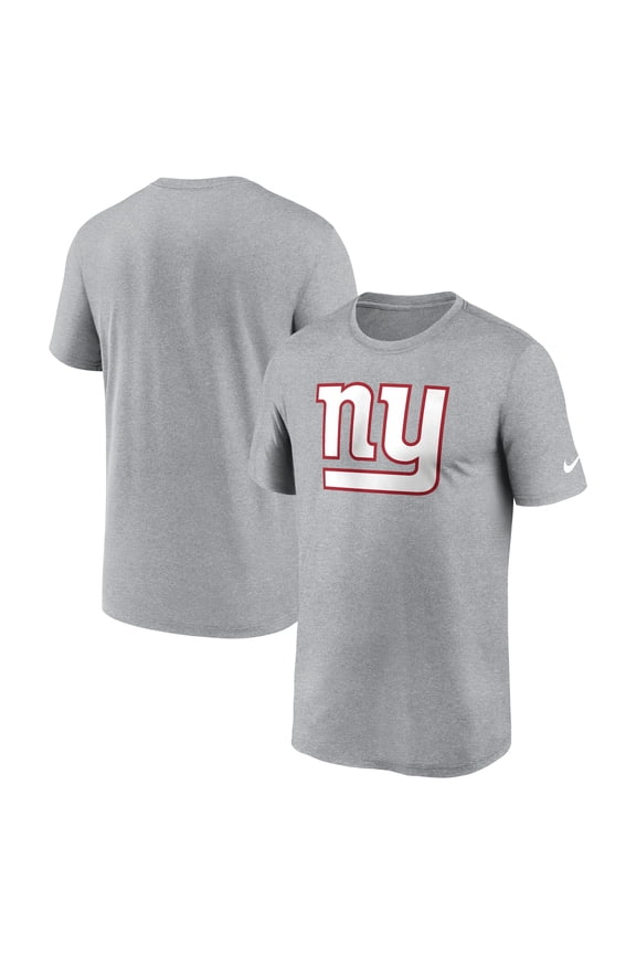 Men's Nike Heather Charcoal New York Giants Primetime Legend Logo Performance T-Shirt