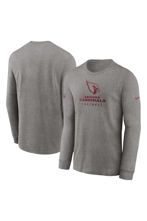 Men's Nike Heather Gray Arizona Cardinals Sideline Performance Long Sleeve T-Shirt