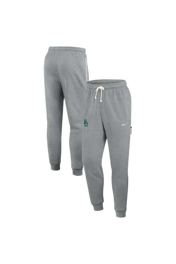 Men's Nike Heather Gray Baylor Bears 2025 Sideline Standard Issue Dri-FIT Taper Sweatpants