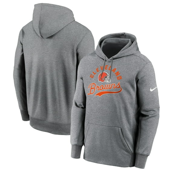 Men's Nike Heather Gray Cleveland Browns Performance Fleece Pullover Hoodie