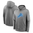thumbnail image 1 of Men's Nike Heather Gray Detroit Lions Club Logo Pullover Hoodie, 1 of 3