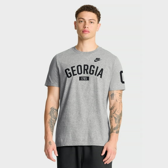 Men's Nike Heather Gray Georgia Bulldogs Legacy Arch T-Shirt