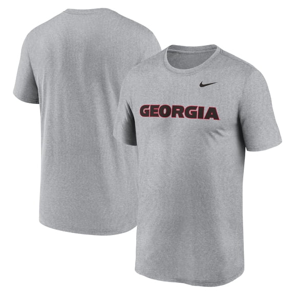 Men's Nike Heather Gray Georgia Bulldogs Primetime Legend Wordmark T-Shirt