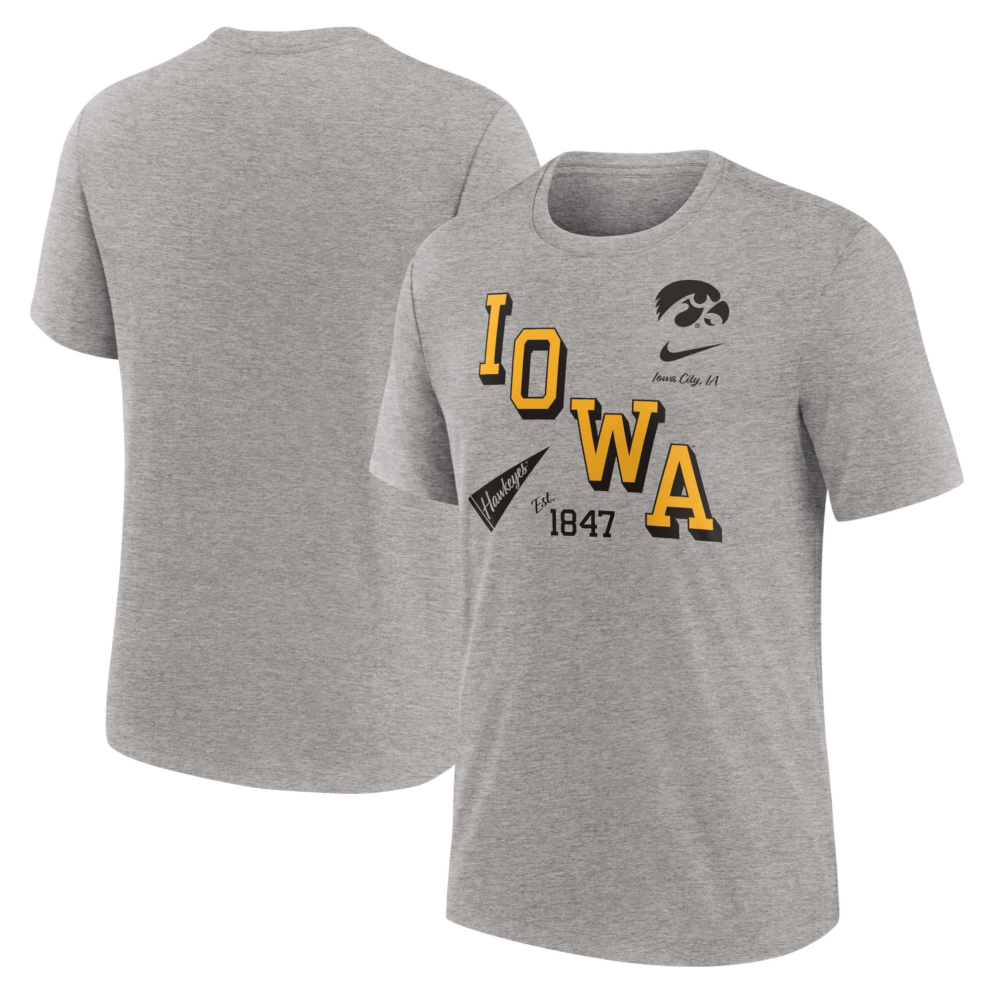 University of Iowa: Hawkeyes Checkered Concert Crop Tee XX-Large, image size:2000x2000