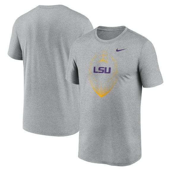 Men's Nike Heather Gray LSU Tigers Primetime Legend Icon Performance T-Shirt