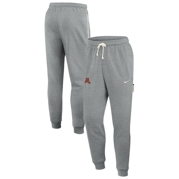 Men's Nike Heather Gray Minnesota Golden Gophers 2025 Sideline Standard Issue Dri-FIT Taper Sweatpants
