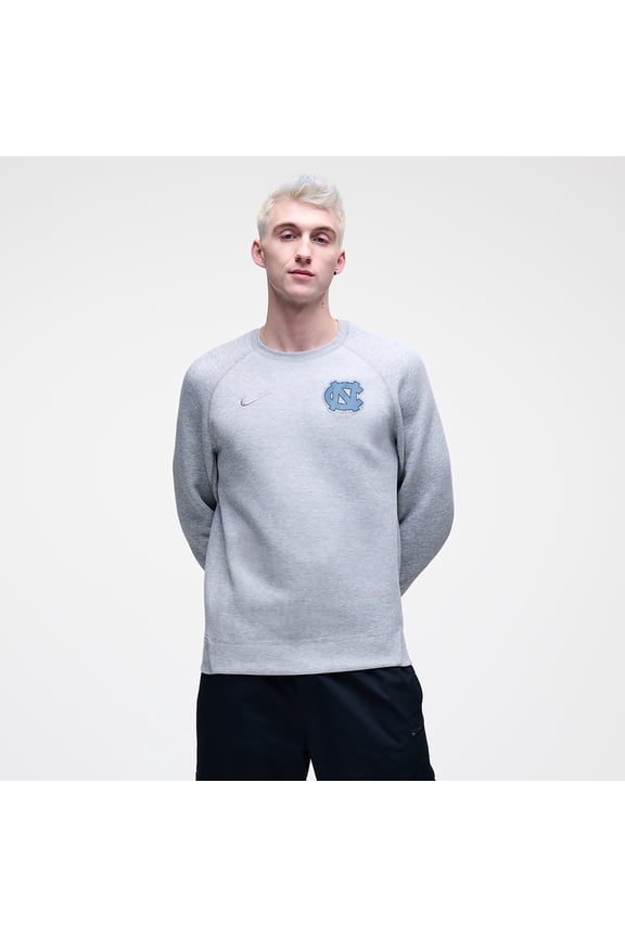 Men's Nike Heather Gray North Carolina Tar Heels Tech Fleece Raglan Sweatshirt