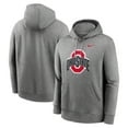 thumbnail image 1 of Men's Nike Heather Gray Ohio State Buckeyes Primetime Club Fleece Pullover Hoodie, 1 of 3