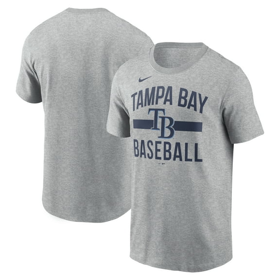 Men's Nike  Heather Gray Tampa Bay Rays Arched T-Shirt