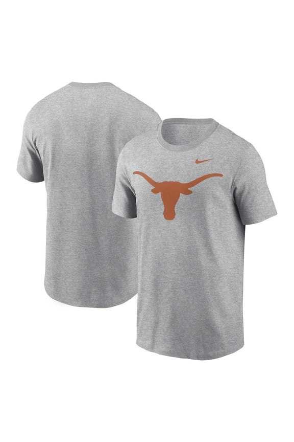 Men's Nike Heather Gray Texas Longhorns Primetime Evergreen Logo T-Shirt