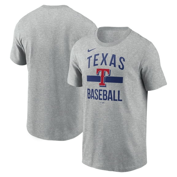 Men's Nike Heather Gray Texas Rangers Arched T-Shirt