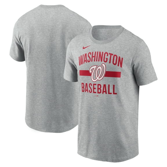 Men's Nike  Heather Gray Washington Nationals Arched T-Shirt