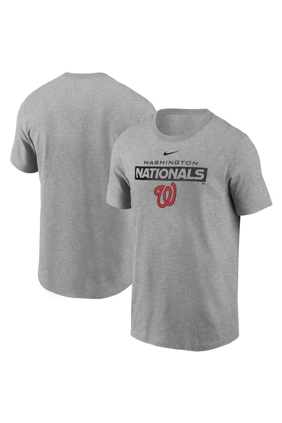 Men's Nike Heather Gray Washington Nationals Team T-Shirt