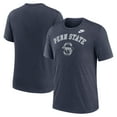 thumbnail image 1 of Men's Nike Heather Navy Penn State Nittany Lions Legacy Arch Tri-Blend T-Shirt, 1 of 3