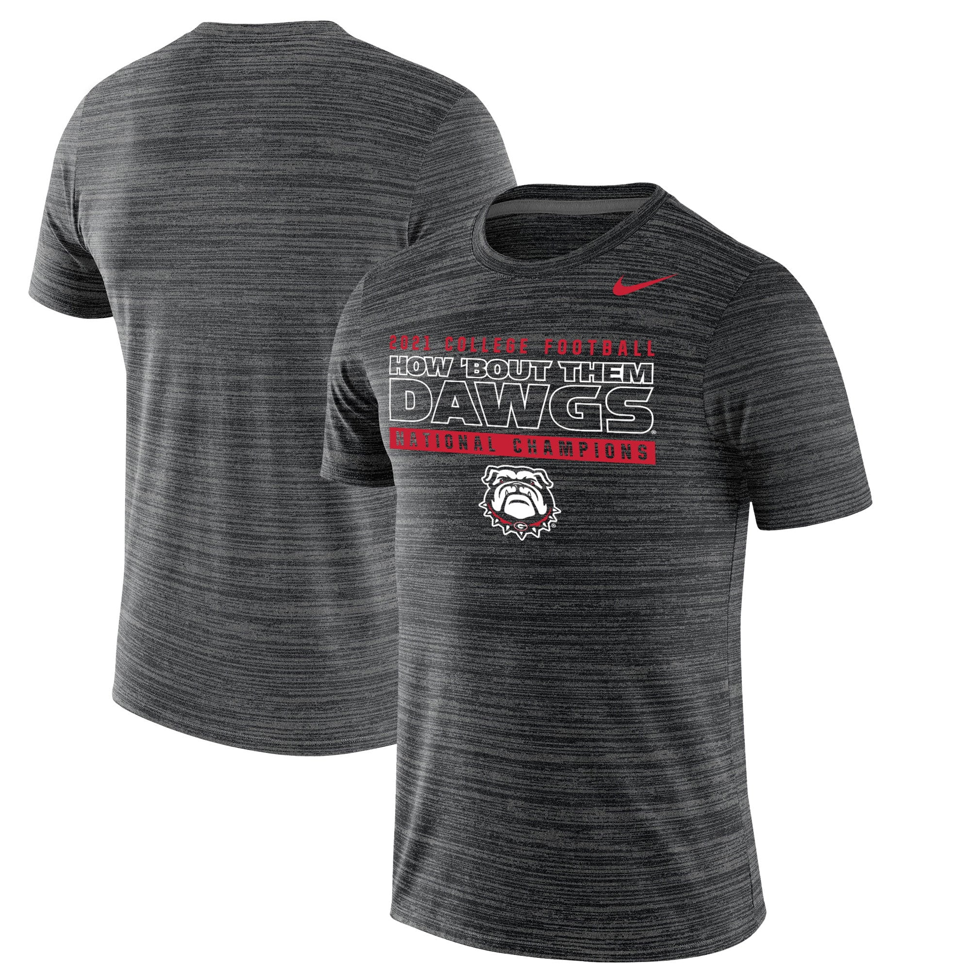 Men's Nike Heathered Charcoal Georgia Bulldogs College Football Playoff  2021 National Champions Mantra Velocity T-Shirt