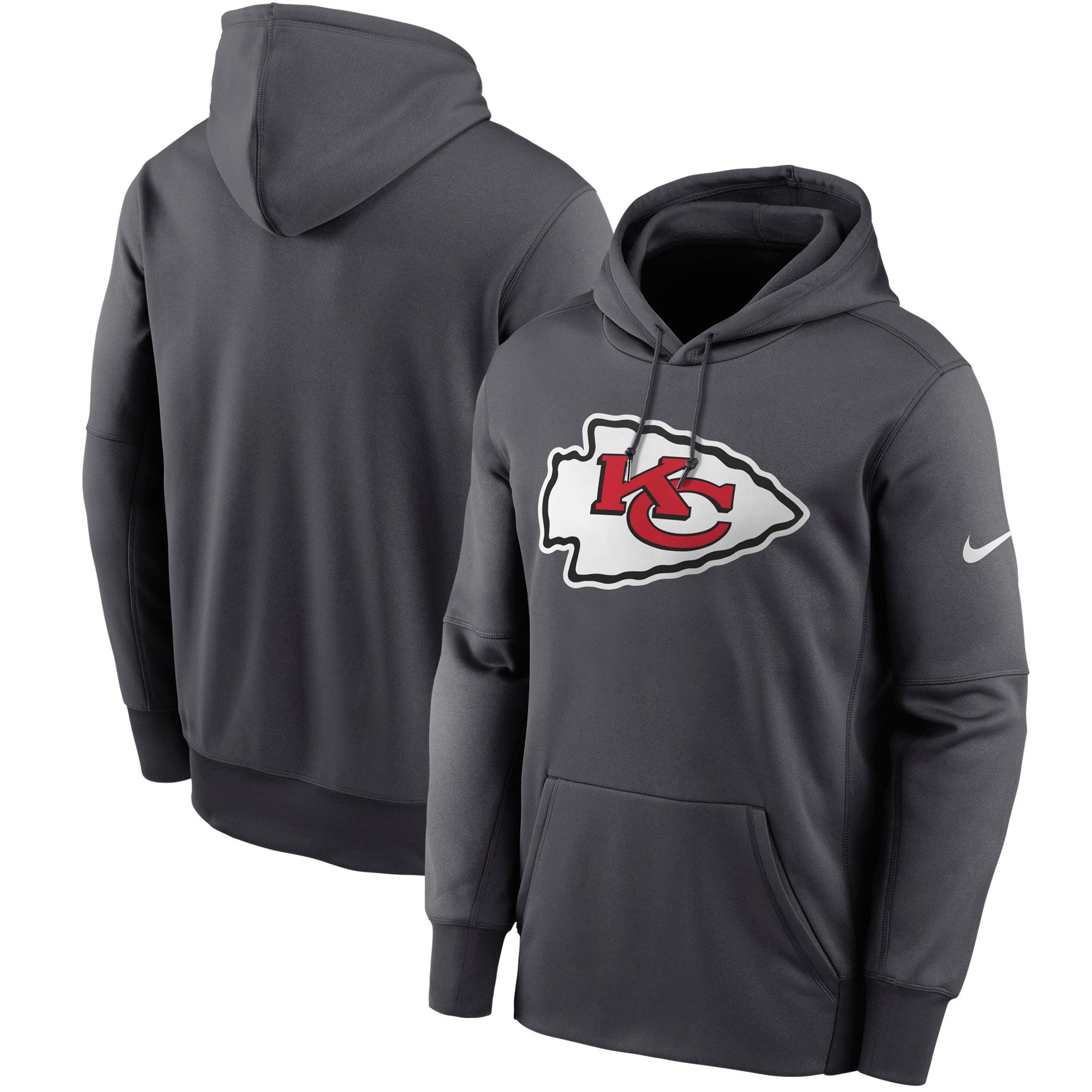 Kansas City Chiefs Nike Primary Logo T-Shirt - Heathered Gray