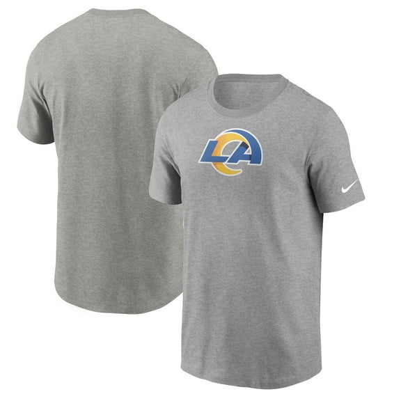 Men's Nike Heather Gray Los Angeles Rams Primetime Logo Essential T-Shirt
