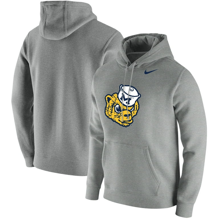 Men s Nike Heathered Gray Michigan Wolverines Vintage Sailor Hat Wolverine Hoodie Walmart
