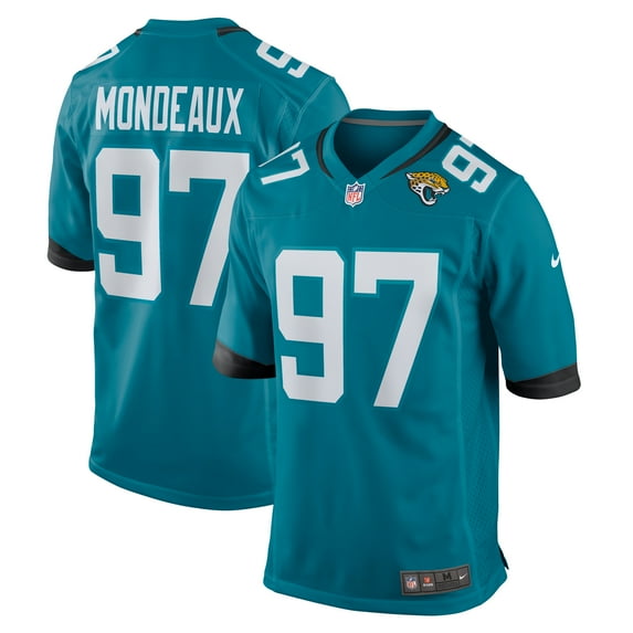 Men's Nike Henry Mondeaux Teal Jacksonville Jaguars Game Jersey