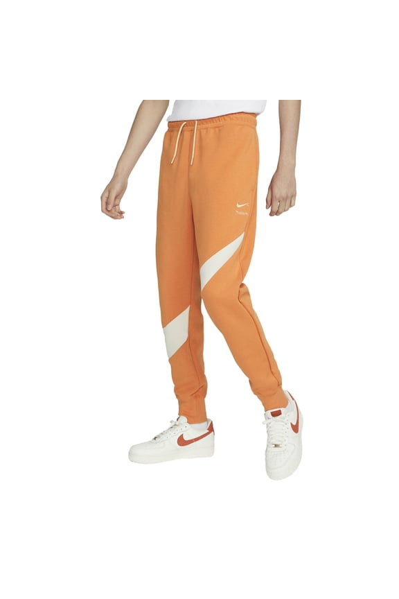 Men's Nike Hot Curry/Pearl White Sportswear Swoosh Tech Fleece Pants - 2XL