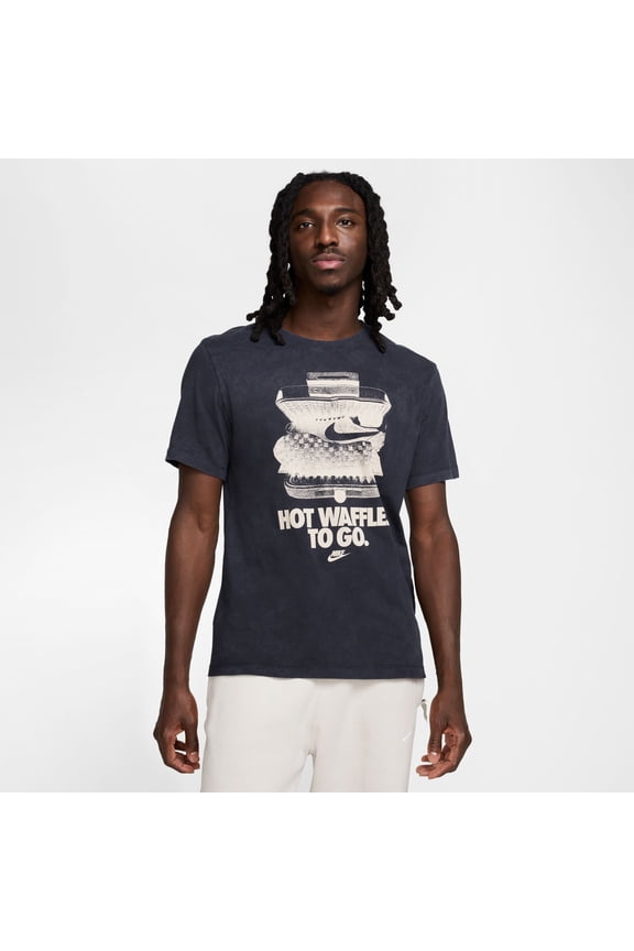 Men's Nike Hot Waffles to Go Graphic Sportswear T-Shirt Color: Black Size: S