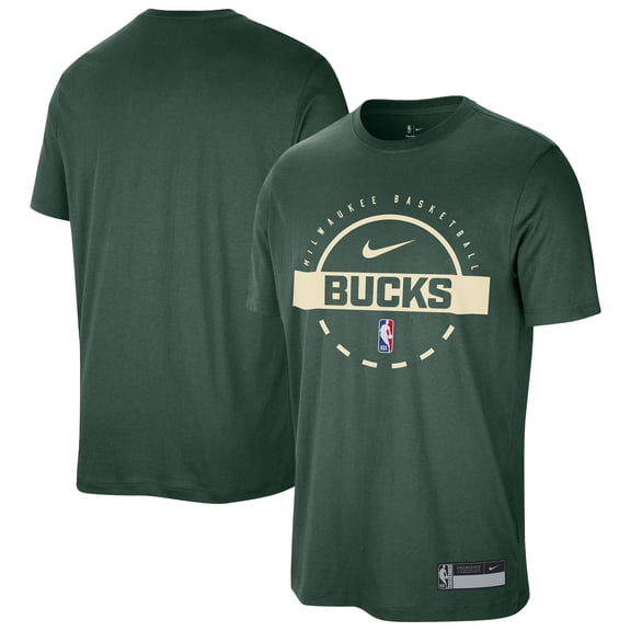 Men's Nike Hunter Green Milwaukee Bucks 2025/26 On-Court Flare Performance Practice T-Shirt