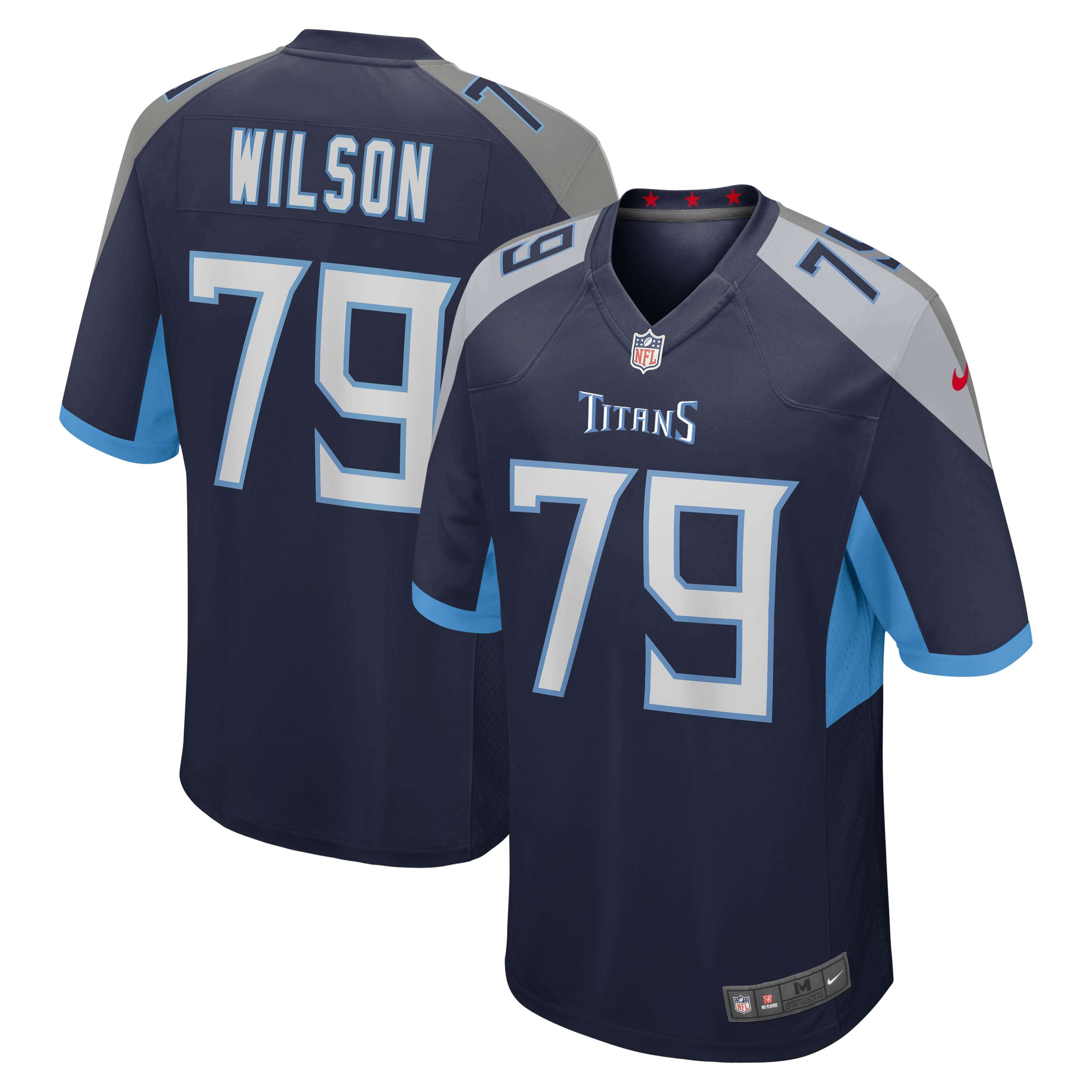 Men's Nike Isaiah Wilson Navy Tennessee Titans Game Jersey 