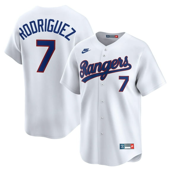 Men's Nike Ivan Rodriguez White Texas Rangers Throwback Cooperstown Collection Limited Jersey