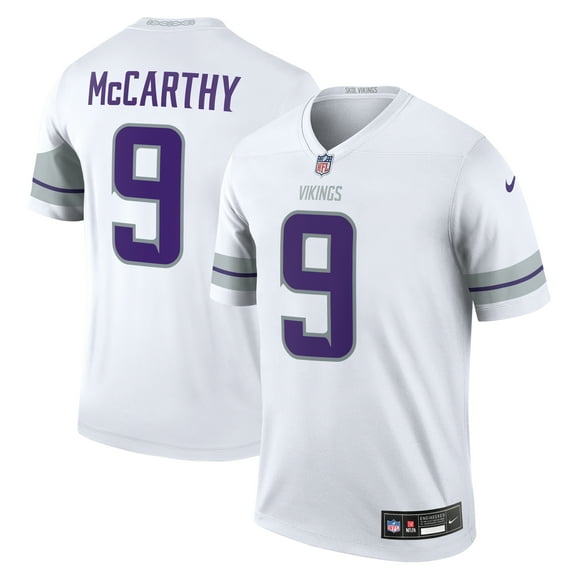 Men's Nike J.J. McCarthy White Minnesota Vikings Legend Player Performance Top