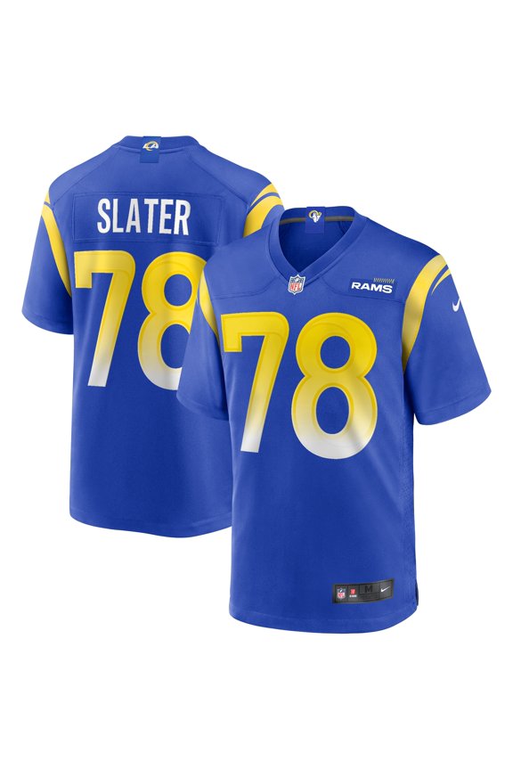 Men's Nike Jackie Slater Royal Los Angeles Rams Game Retired Player Jersey