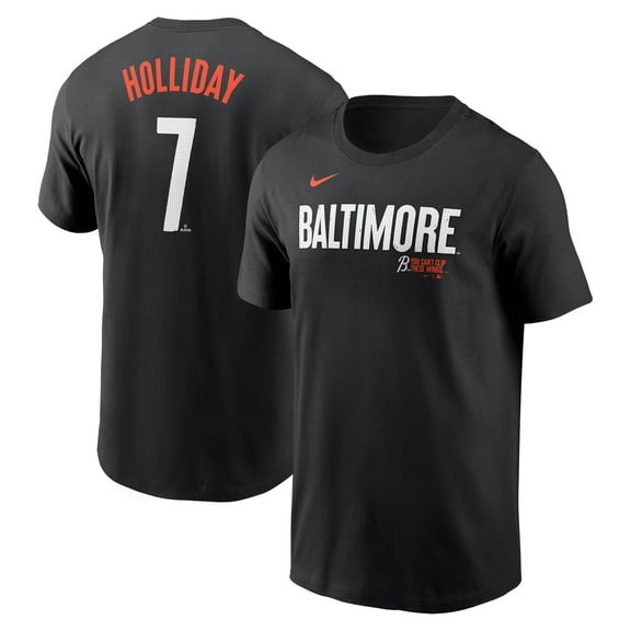 Men's Nike Jackson Holliday-Black Baltimore Orioles 2024 City Connect Fuse Name & Number T-Shirt