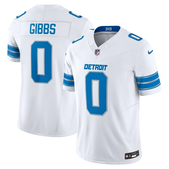 Men's Nike Jahmyr Gibbs White Detroit Lions Vapor F.U.S.E. Limited Jersey