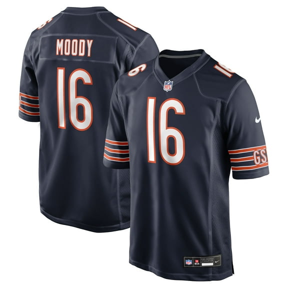 Men's Nike Jake Moody Navy Chicago Bears Team Game Jersey