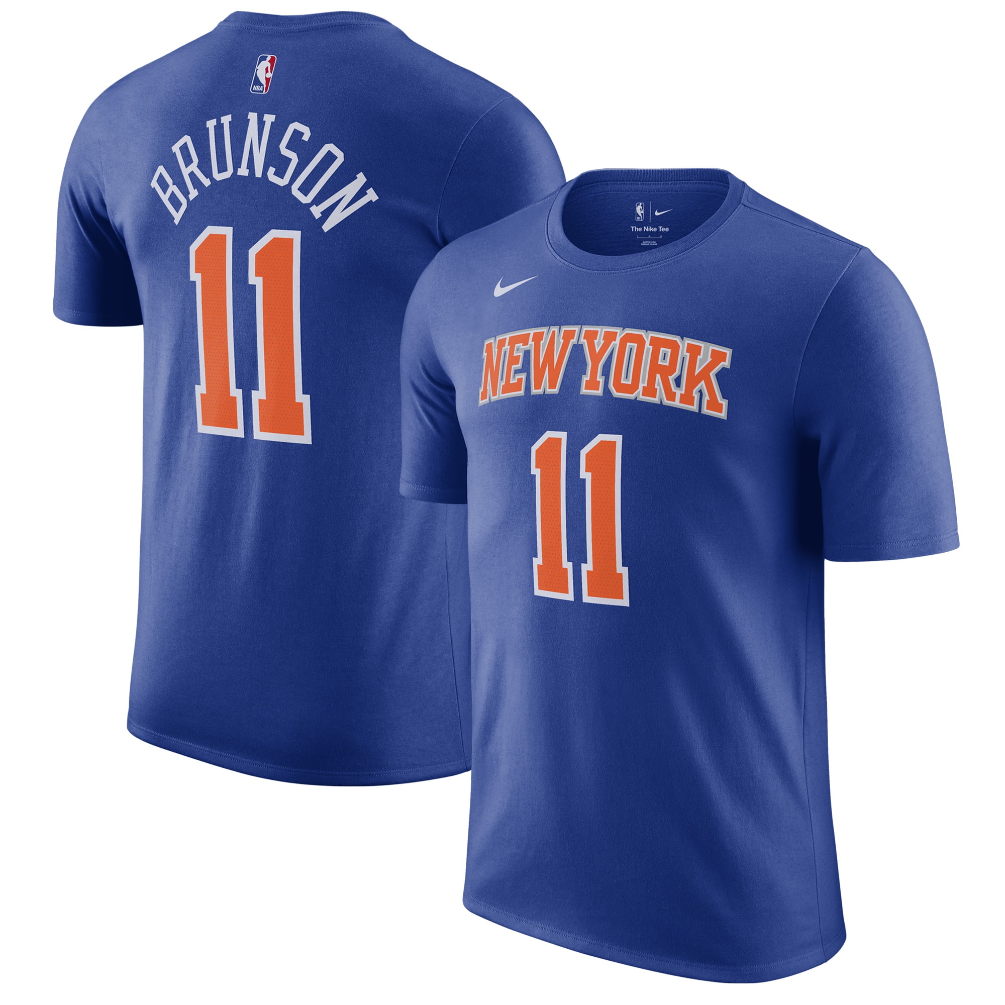 【NIKE】★Tシャツ★ Jalen Brunson Men's Nike NBA T-Shirt Men's Nike Jalen Brunson Blue New York Knicks Icon Edition